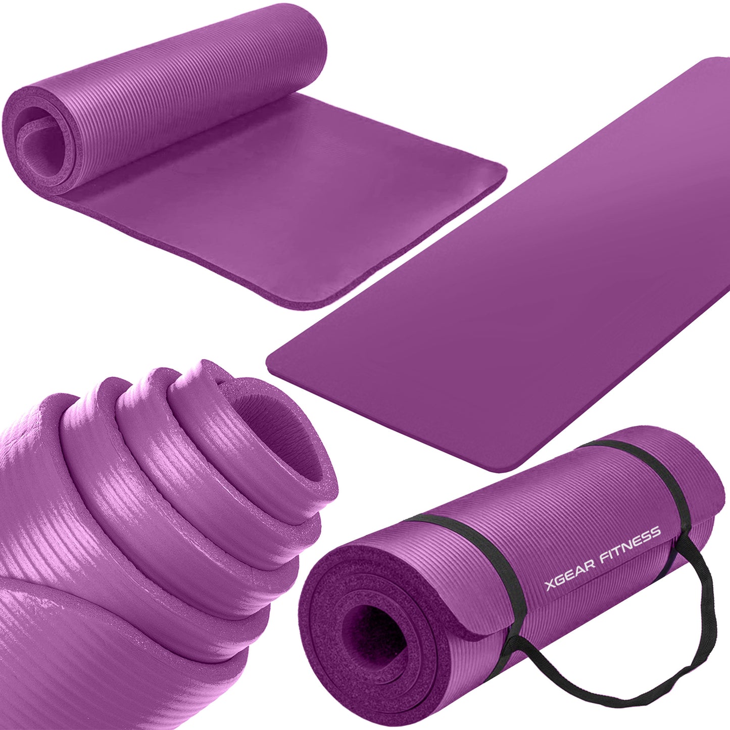 Thick Travel Yoga Mat with Carrying Strap